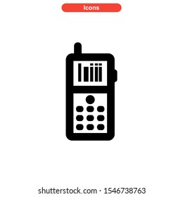 barcode icon isolated sign symbol vector illustration - high quality black style vector icons
