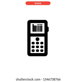 barcode icon isolated sign symbol vector illustration - high quality black style vector icons
