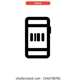 barcode icon isolated sign symbol vector illustration - high quality black style vector icons
