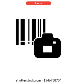 barcode icon isolated sign symbol vector illustration - high quality black style vector icons
