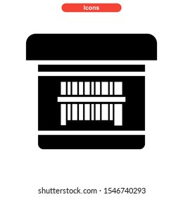 barcode icon isolated sign symbol vector illustration - high quality black style vector icons
