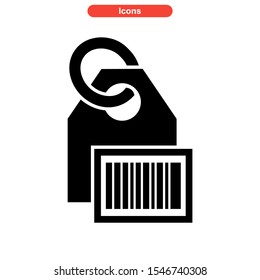 barcode icon isolated sign symbol vector illustration - high quality black style vector icons
