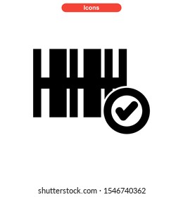 barcode icon isolated sign symbol vector illustration - high quality black style vector icons
