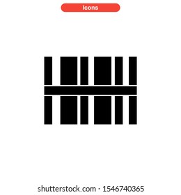 barcode icon isolated sign symbol vector illustration - high quality black style vector icons
