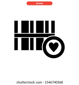 barcode icon isolated sign symbol vector illustration - high quality black style vector icons
