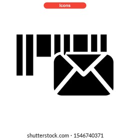 barcode icon isolated sign symbol vector illustration - high quality black style vector icons
