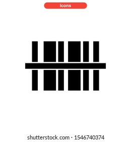 barcode icon isolated sign symbol vector illustration - high quality black style vector icons
