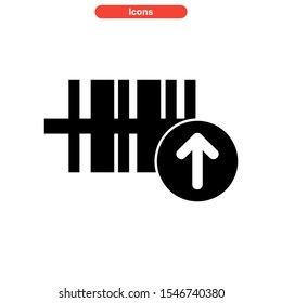 barcode icon isolated sign symbol vector illustration - high quality black style vector icons
