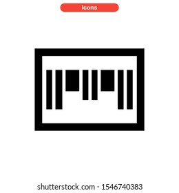 barcode icon isolated sign symbol vector illustration - high quality black style vector icons
