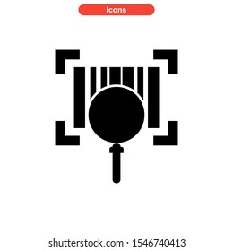 barcode icon isolated sign symbol vector illustration - high quality black style vector icons
