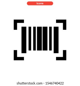 barcode icon isolated sign symbol vector illustration - high quality black style vector icons
