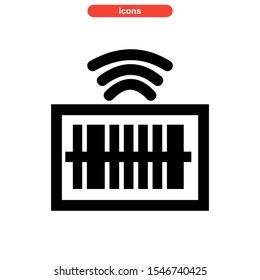 barcode icon isolated sign symbol vector illustration - high quality black style vector icons
