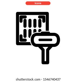 barcode icon isolated sign symbol vector illustration - high quality black style vector icons
