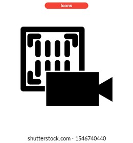 barcode icon isolated sign symbol vector illustration - high quality black style vector icons
