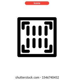 barcode icon isolated sign symbol vector illustration - high quality black style vector icons
