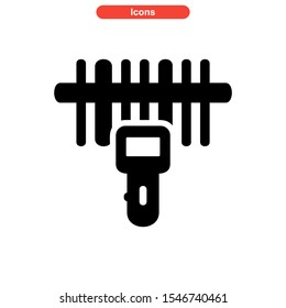 barcode icon isolated sign symbol vector illustration - high quality black style vector icons
