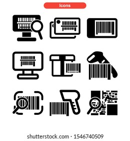 barcode icon isolated sign symbol vector illustration - Collection of high quality black style vector icons
