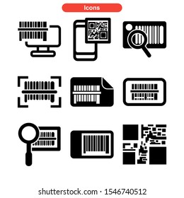 barcode icon isolated sign symbol vector illustration - Collection of high quality black style vector icons
