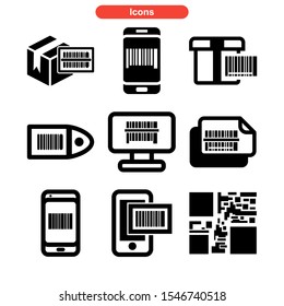 barcode icon isolated sign symbol vector illustration - Collection of high quality black style vector icons

