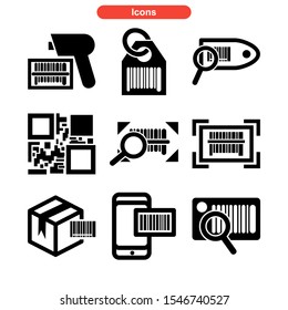 barcode icon isolated sign symbol vector illustration - Collection of high quality black style vector icons
