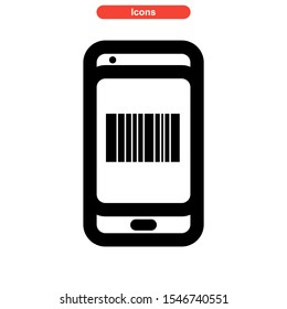 barcode icon isolated sign symbol vector illustration - high quality black style vector icons
