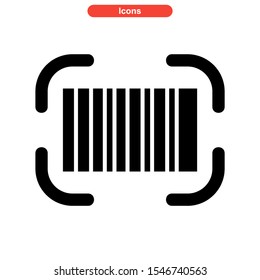 barcode icon isolated sign symbol vector illustration - high quality black style vector icons
