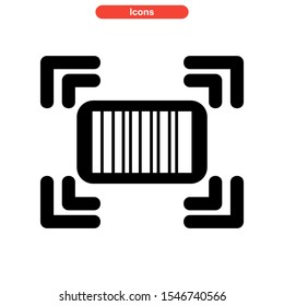barcode icon isolated sign symbol vector illustration - high quality black style vector icons
