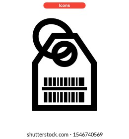 barcode icon isolated sign symbol vector illustration - high quality black style vector icons
