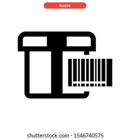 barcode icon isolated sign symbol vector illustration - high quality black style vector icons
