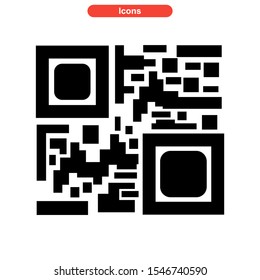 barcode icon isolated sign symbol vector illustration - high quality black style vector icons
