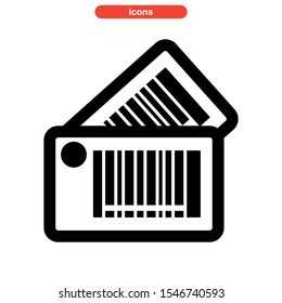 barcode icon isolated sign symbol vector illustration - high quality black style vector icons
