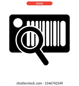 barcode icon isolated sign symbol vector illustration - high quality black style vector icons
