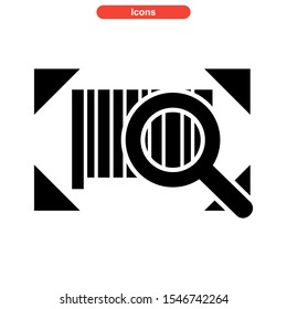 barcode icon isolated sign symbol vector illustration - high quality black style vector icons
