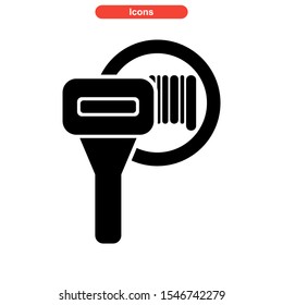barcode icon isolated sign symbol vector illustration - high quality black style vector icons
