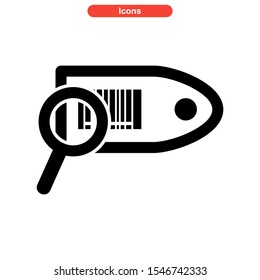 barcode icon isolated sign symbol vector illustration - high quality black style vector icons
