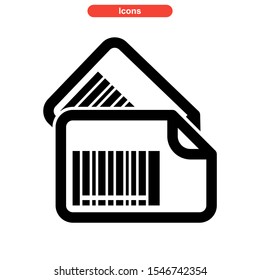 barcode icon isolated sign symbol vector illustration - high quality black style vector icons
