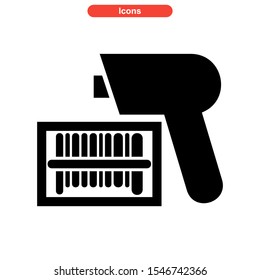barcode icon isolated sign symbol vector illustration - high quality black style vector icons
