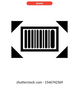 barcode icon isolated sign symbol vector illustration - high quality black style vector icons
