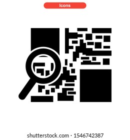 barcode icon isolated sign symbol vector illustration - high quality black style vector icons
