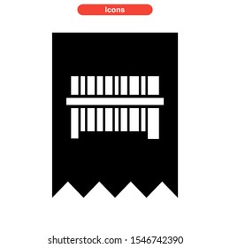 barcode icon isolated sign symbol vector illustration - high quality black style vector icons
