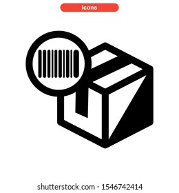 barcode icon isolated sign symbol vector illustration - high quality black style vector icons
