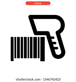 barcode icon isolated sign symbol vector illustration - high quality black style vector icons
