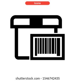 barcode icon isolated sign symbol vector illustration - high quality black style vector icons
