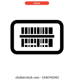barcode icon isolated sign symbol vector illustration - high quality black style vector icons
