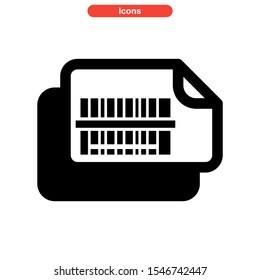 barcode icon isolated sign symbol vector illustration - high quality black style vector icons
