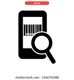 barcode icon isolated sign symbol vector illustration - high quality black style vector icons

