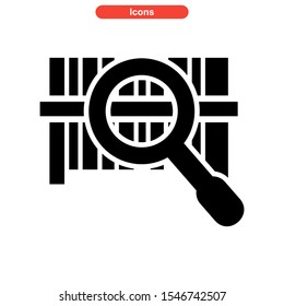 barcode icon isolated sign symbol vector illustration - high quality black style vector icons
