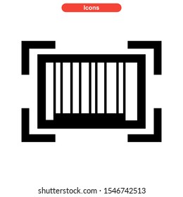 barcode icon isolated sign symbol vector illustration - high quality black style vector icons
