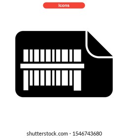barcode icon isolated sign symbol vector illustration - high quality black style vector icons
