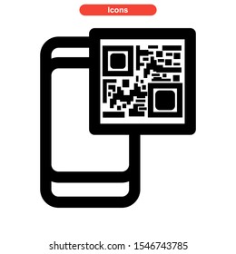 barcode icon isolated sign symbol vector illustration - high quality black style vector icons
